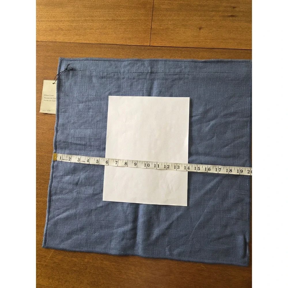 West Elm‎ Blue Twill Throw Pillow Cover 20